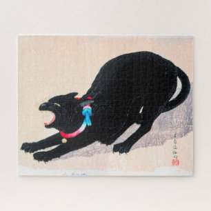 Black Cat Hissing Fine Art van Hiroaki Takahashi Legpuzzel