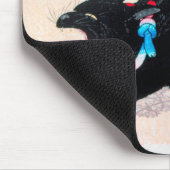 Black Cat Hissing Fine Art van Hiroaki Takahashi Muismat (Hoek)