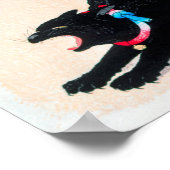 Black Cat Hissing Fine Art van Hiroaki Takahashi Poster (Hoek)