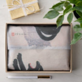 Black Cat Hissing Fine Art van Hiroaki Takahashi Tissuepapier (Geschenk)