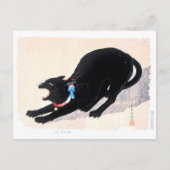 Black Cat Hissing - Hiroaki Takahashi - Katart Briefkaart (Voorkant)
