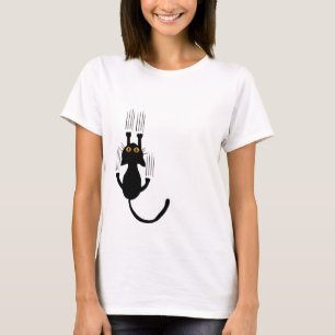 Black Cat Holding op T-shirt