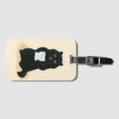 Black Cat Home Sweet Home Rescue Shelter Cute Bagagelabel (Voorkant (horizontaal))