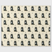 Black Cat Home Sweet Home Rescue Shelter Cute Cadeaupapier (Vlak)