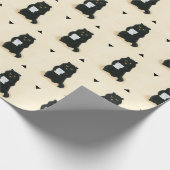 Black Cat Home Sweet Home Rescue Shelter Cute Cadeaupapier (Hoek)