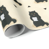 Black Cat Home Sweet Home Rescue Shelter Cute Cadeaupapier (Rol Hoek)