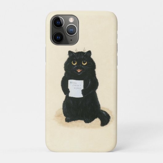 Black Cat Home Sweet Home Rescue Shelter Cute Case-Mate iPhone Case (Achterkant)