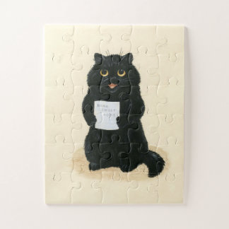 Black Cat Home Sweet Home Rescue Shelter Cute Legpuzzel