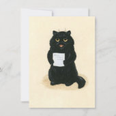 Black Cat Home Sweet Home Rescue Shelter Cute Notitiekaartje (Voorkant)