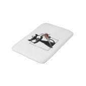 Black Cat Honkbal Horror Halloween Badmat (Gekanteld)