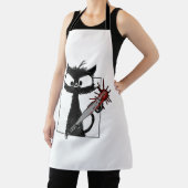 Black Cat Honkbal Horror Halloween Schort (Insitu)