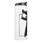 Black Cat Honkbal Horror Halloween Thermosbeker (Gedraaid links)