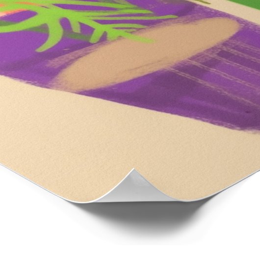 Black Cat Houseplants Poster (Hoek)