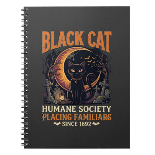 Black Cat Humane Society Halloween Halve Maan L Notitieboek
