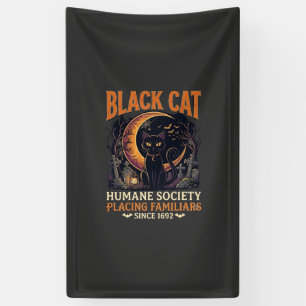 Black Cat Humane Society Halloween Halve Maan L Spandoek
