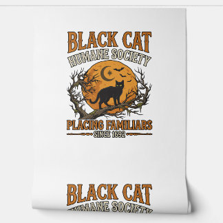 Black Cat Humane Society Halloween Volle Maan Vlee Behang