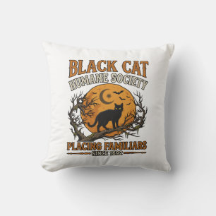 Black Cat Humane Society Halloween Volle Maan Vlee Kussen