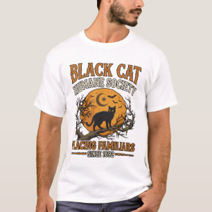 Black Cat Humane Society Halloween Volle Maan Vlee T-shirt