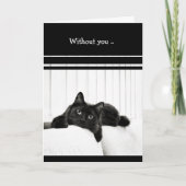 Black Cat I Miss You card Kaart (Voorkant)