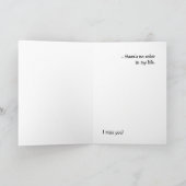 Black Cat I Miss You card Kaart (Binnen)