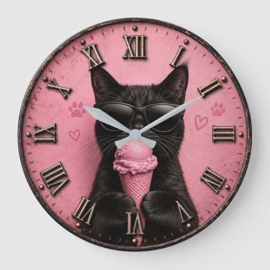 Black Cat Ice Cream Grote Klok (Voorkant)
