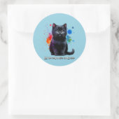 Black Cat: Ik ben de zenmeester hier Ronde Sticker (Tas)