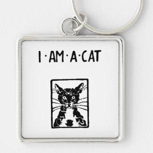 Black Cat Ik ben een Cat Cat Lover Sleutelhanger