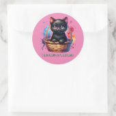 Black Cat: Ik heb fouten, nee ik ben niet menselij Ronde Sticker (Tas)