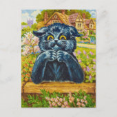 Black Cat in a Garden by Louis Wain Feestdagenkaart (Voorkant)