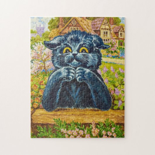 Black Cat in a Garden by Louis Wain Legpuzzel (Verticaal)