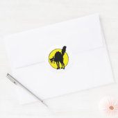 Black Cat in Front of the Moon Stickers (Envelop)