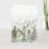 black cat in santa hat fun Holiday Christmas card Kaart (Achterkant)