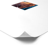 Black cat in space poster (Hoek)