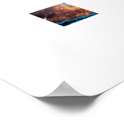 Black cat in space poster (Hoek)