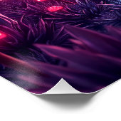 black cat in the psychedelic world perfect poster (Hoek)