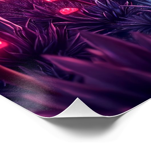 black cat in the psychedelic world perfect poster (Hoek)