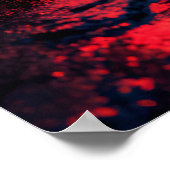 Black cat in urban alleyway at night with vibrant poster (Hoek)