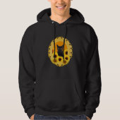 Black Cat in yellow Sunflower Frame Hoodie (Voorkant)