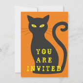 Black Cat Invitation Kaart (Voorkant)