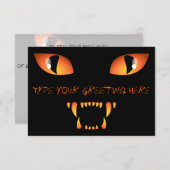 Black Cat Invitations Persoonlijke Halloween Kaart (Voorkant / Achterkant)