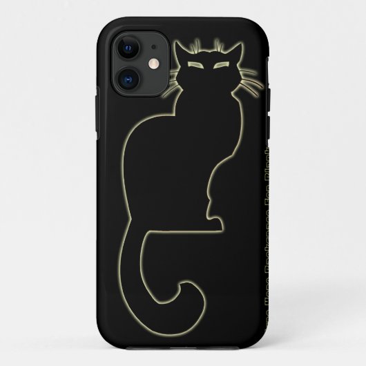 Black Cat iPhone 5 Hoesje Cat Lover Smartphone Hoe (Achterkant)