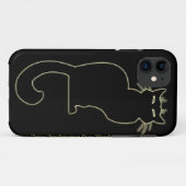 Black Cat iPhone 5 Hoesje Cat Lover Smartphone Hoe (Achterkant (horizontaal))