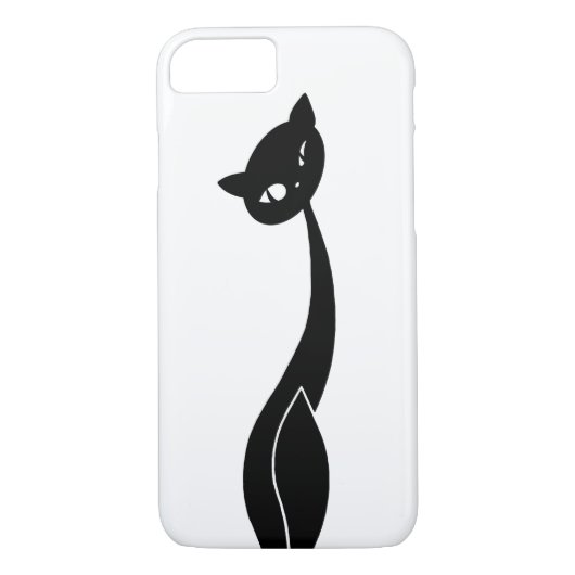 Black Cat iPhone 7 Hoesje (Achterkant)