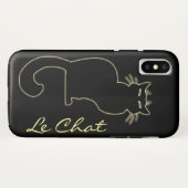Black Cat iPhone Case Cat Lover Le Chat Hoesje (Achterkant (horizontaal))