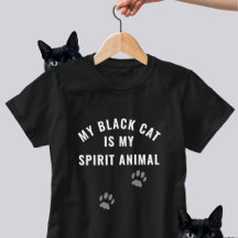 Black Cat is mijn Spirit Animal Funny Slogan