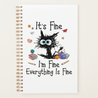 Black Cat IT_s Fine I_m Fine Alles is prima Planner