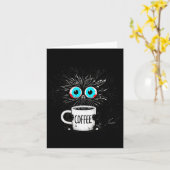 Black Cat Its Fine Im Fine Everything Is Fine Funn Kaart (Gele Bloem)