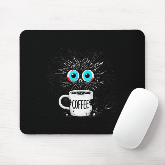 Black Cat Its Fine Im Fine Everything Is Fine Funn Muismat (Met muis)