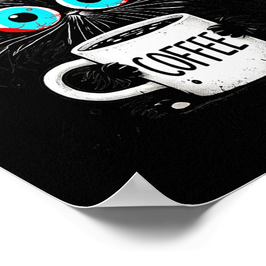 Black Cat Its Fine Im Fine Everything Is Fine Funn Poster (Hoek)