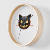 Black Cat Jack o'Lantern Emoji Classic T-shirt (Hoek)